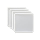 ResinWorld 4 Pack 4 inches Square Coaster Molds, Shiny Coaster Silicone Mold for Resin, Geode Aagte Coaster Resin Molds ResinWorld