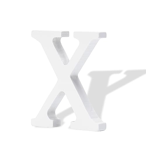 3 Inch White Wood Letters, Unfinished Wood Letters for Wall Decor, Wood Letters for Crafts, Decorative Standing Letters Slices Sign Board Decoration Wolwefa