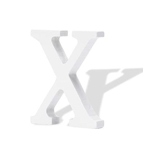 3 Inch White Wood Letters, Unfinished Wood Letters for Wall Decor, Wood Letters for Crafts, Decorative Standing Letters Slices Sign Board Decoration Wolwefa