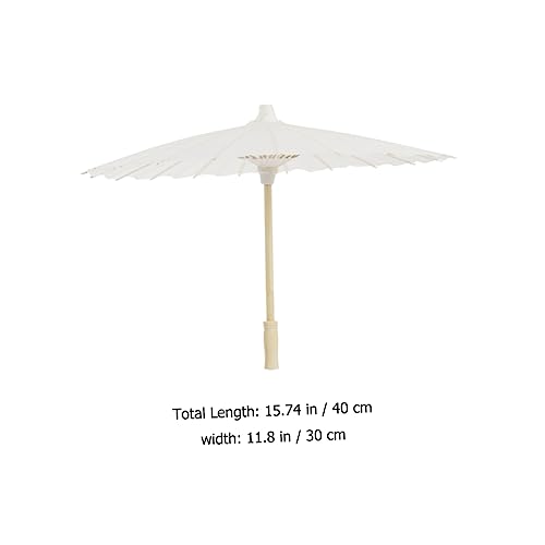 COHEALI 4 Pcs Graffiti Umbrella Unfinished Umbrella Bride Lace Parasol White Parasols Bulk Diy Drawing Umbrella Wedding Decoration Diy Art Craft COHEALI