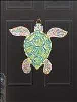 Sea Turtle Cutout Unfinished Wood Nautical Decor Beach House Decor Animal Door Hanger MDF Shaped Canvas Style 3