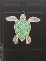 Sea Turtle Cutout Unfinished Wood Nautical Decor Beach House Decor Animal Door Hanger MDF Shaped Canvas Style 3 - WoodArtSupply