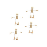 COHEALI 16 Pcs Painting Doll Figurine Wood Peg Dolls DIY Wood Toys Unfinished Robot Mannequin Unfinished Marionette Puppet DIY Peg Dolls Robots COHEALI