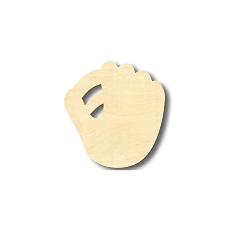 Unfinished Wood Baseball Mitt Shape - Sports - Kids Room Decor - up to 24" DIY 8" / 1/2" 24 Hour Crafts