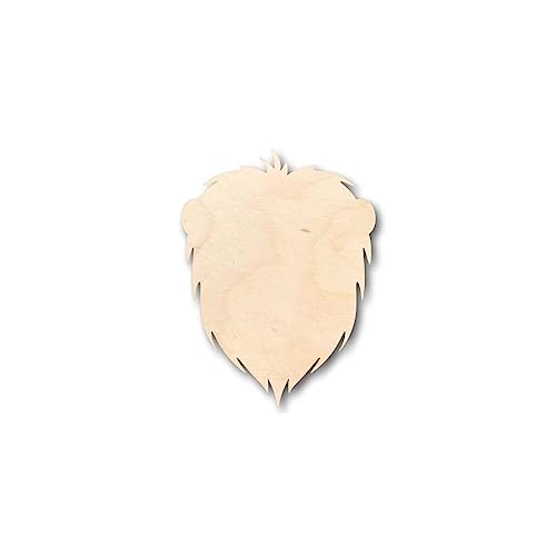 Unfinished Wood Lion Head Shape - Animal - Wildlife - Craft - up to 24" DIY 18" / 3/4" 24 Hour Crafts