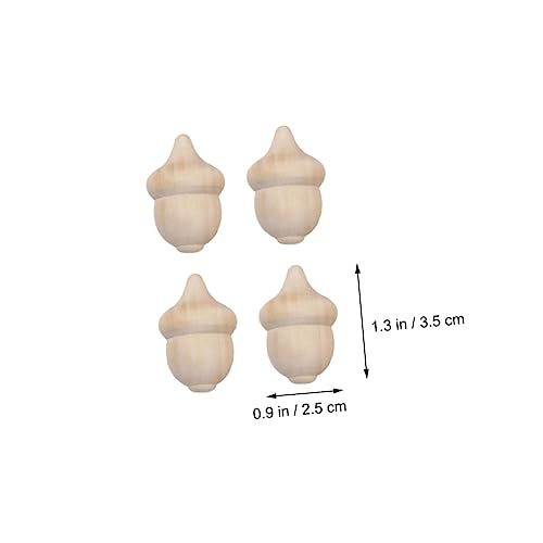 VILLCASE 3 Sets 26 Wooden Toys Wooden peg Dolls Wooden Craft Bowls Unfinished Wood Toys for Crafts Acorns Peg Doll Wedding Decoration Natural VILLCASE