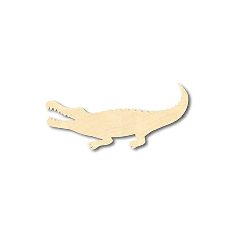 Biting Alligator Wood Craft Unfinished Wooden Cutout Art DIY Wood Sign Inspirational Wall Plaque Retro Home Family Wall Decor for Office Bedroom WoodArtSupply