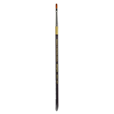 KINGART Premium Original Gold 9500A-2 Filbert Series Artist Brush, Golden Taklon Synthetic Hair, Short Acrylic Handle, for Acrylic, Watercolor, Oil KINGART