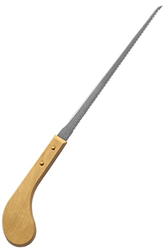 RANSHOU Japanese Keyhole Hand Saw Long 7-7/8" Made in JAPAN, Kataba Single-Edge Pull Saw for Wood, Plywood, Drywall, Sheetrock, Gypsum Board, RANSHOU