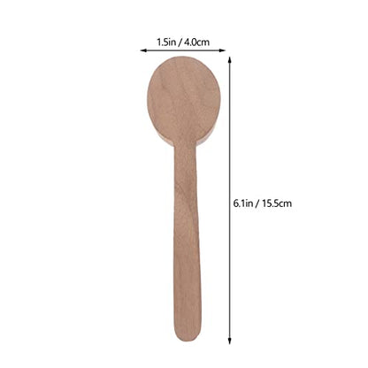 ULTNICE DIY Kits 4pcs Walnut Wood Carving Spoon Blank Unfinished Wooden Craft Whittling Kit for Whittler Starter DIY Kits