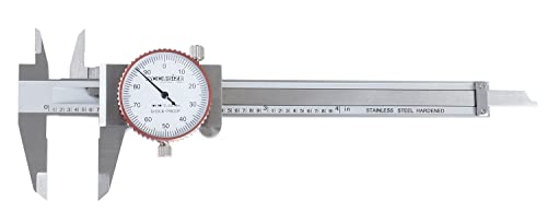 Accusize Industrial Tools 0-4 inch by 0.001 inch Precision Dial Caliper, Stainless Steel, in Fitted Box, P920-S214 - WoodArtSupply