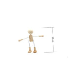 COHEALI 16 Pcs Painting Doll Figurine Wood Peg Dolls DIY Wood Toys Unfinished Robot Mannequin Unfinished Marionette Puppet DIY Peg Dolls Robots COHEALI