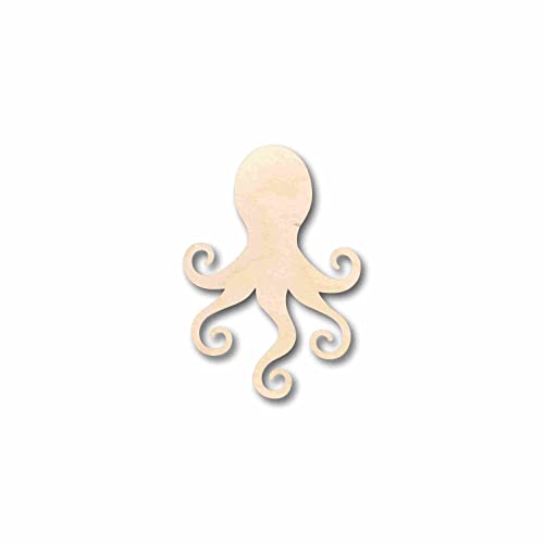 Unfinished Wood Octopus Silhouette - Craft- up to 24" DIY 30" / 3/4" 24 Hour Crafts