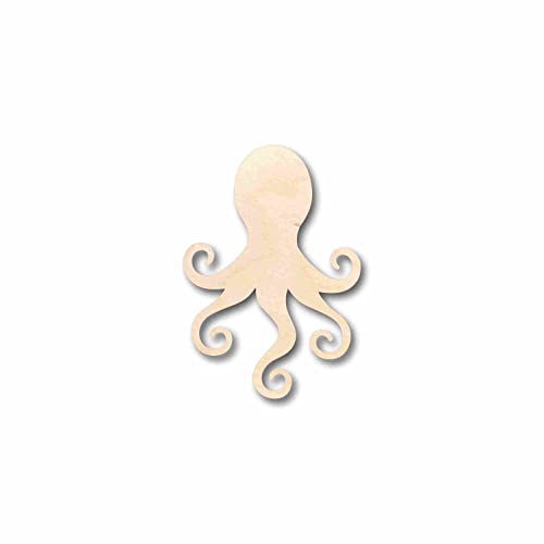 Unfinished Wood Octopus Silhouette - Craft- up to 24" DIY 30" / 3/4" - WoodArtSupply