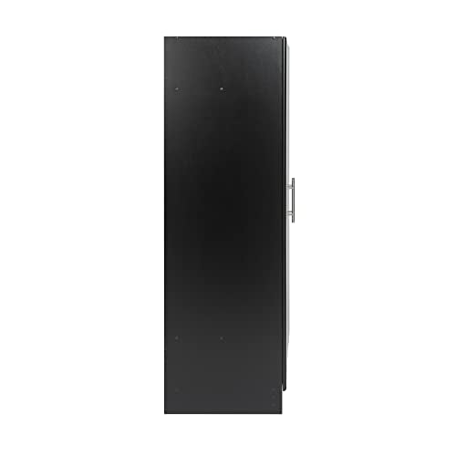 Prepac Elite 32" Storage Cabinet Closet, Black Storage Cabinet, Linen Cabinet, Wardrobe Cabinet with Hanging Rail and Shelves 20" D x 32" W x 35" H, - WoodArtSupply