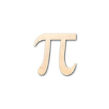 Pi Symbol Wood Craft,Unfinished Wooden Cutout Art,DIY Wood Sign, Inspirational Farmhouse Wall Plaque,Rustic Home Decor for Kitchen Living Room Arupkeer