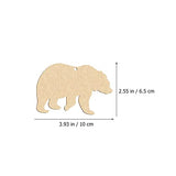 Sewroro 30pcs Unfinished Wooden Cutouts DIY Animal Wood Slices Elk Xmas Tree Fox Wolf Blank Discs Xmas Tree Hanging Ornament Decoration for DIY Sewroro