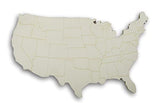 United States Wood Shape - Unfinished USA Map Cutout Wooden Plaque for Crafts - 14.75 Inches Woodpile Fun!