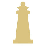 Lighthouse Cutout Unfinished Wood Beach Decor Summer Door Hanger MDF Shape Canvas Style 1 (12") Diverse Woodworking