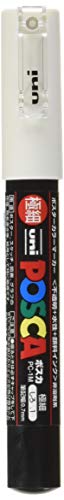 Posca Acrylic Paint Marker, Extra Fine, White - WoodArtSupply