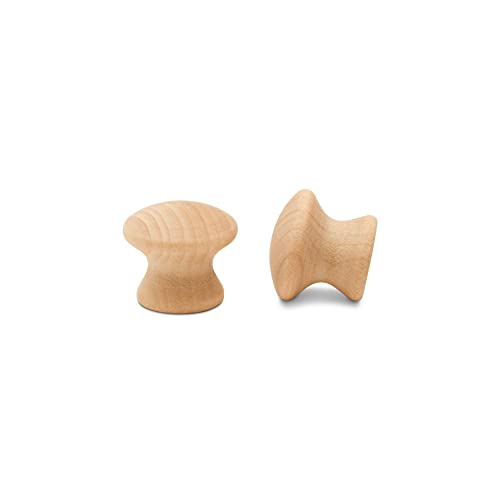 Woodpeckers End Grain Wood Knobs 3/4-inch, Pack of 25 Unfinished Small Wooden Knobs for Cabinets, Dressers, Drawer Pull Knobs, Furniture Replacement
