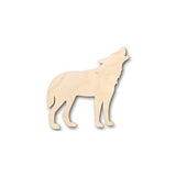 Unfinished Wood Howling Wolf Shape - Animal - Wildlife - Craft - up to 24" DIY 3" / 1/8" 24 Hour Crafts