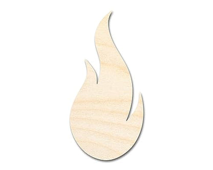 Unfinished Wood Flame Shape | Craft Cutout | up to 36" DIY 12" / 1/2" - WoodArtSupply