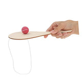 MERRYHAPY 10pcs White Billet Wooden Racket Rubber Manual Child MERRYHAPY