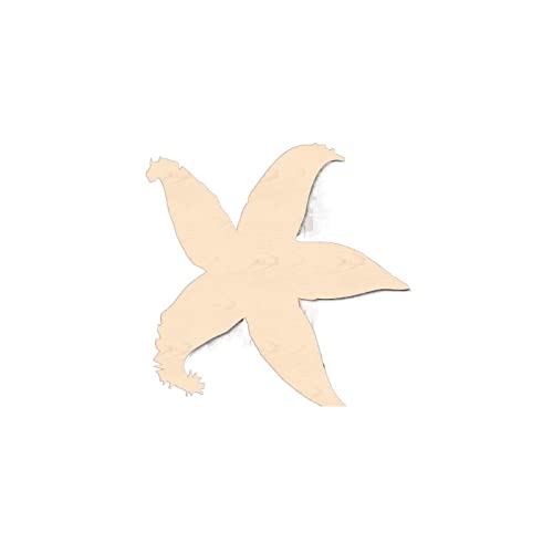 Starfish Cut Starfish-Unfinished Starfish Wood Craft,Unfinished Wooden Cutout Art,DIY Wood Sign, Inspirational Farmhouse Wall Plaque,Rustic Home Arupkeer