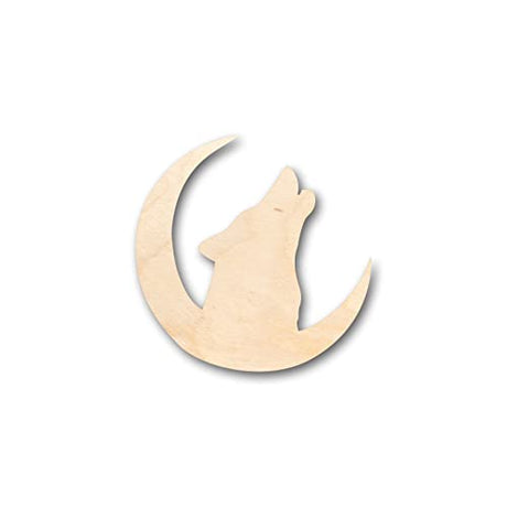 Unfinished Wood Howling Wolf Woodland Wildlife Shape - Craft - up to 36" DIY 10" / 1/8" 24 Hour Crafts