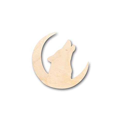 Unfinished Wood Howling Wolf Woodland Wildlife Shape - Craft - up to 36" DIY 10" / 1/8" 24 Hour Crafts