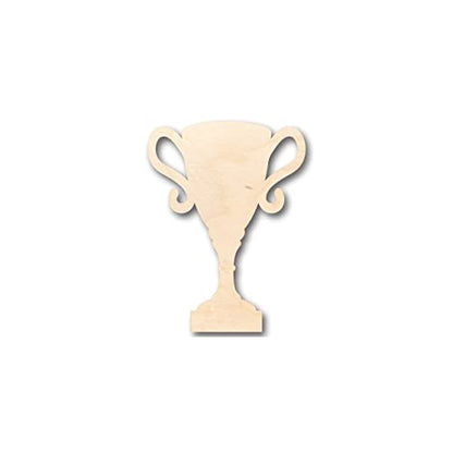 Unfinished Wood Award Trophy Shape - Sports - Craft - up to 24" DIY 3" / 1/4" - WoodArtSupply