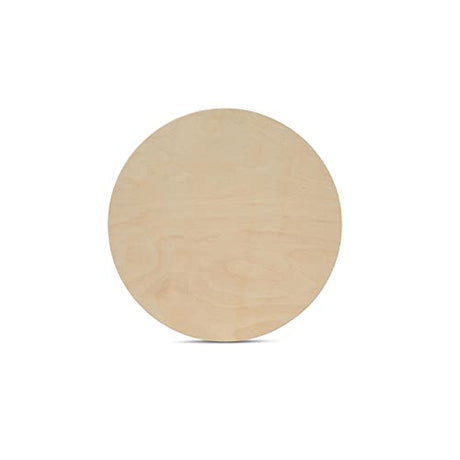 Wood Circle Disc 6 inch Diameter, 1/2 inch Thick, Birch Plywood, Pack of 1 Unfinished Round Wooden Circles for Crafts by Woodpeckers Woodpeckers