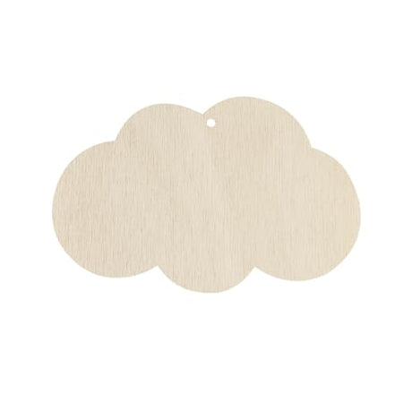 30 Pack 4 Inch Wood Cloud Cutouts Unfinished Wooden Cloud Hanging Ornaments DIY Cloud Craft Gift Tags for Home Party Decoration Craft Project Xonzmmk