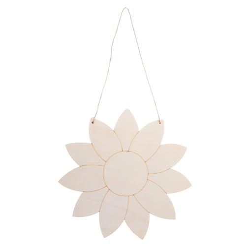 hobbyhub 5 PCS Sunflower Wooden Cutout Signs, Unfinished Wooden Signs Wood Sunflower Door Hangers 3mm for DIY Craft, Home Decoration, Welcome Signs hobbyhub