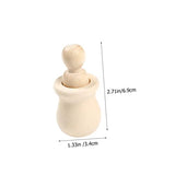 Kisangel 60 pcs Wooden Man Unfinished People Unfinished peg Doll Wooden People Doll Blank Wooden Dolls Wooden Angel Dolls kidcraft playset Unfinished Kisangel