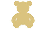 Teddy Bear Cutout Unfinished Wood Nursery Decor Kids Room Kids Party MDF Shaped Canvas Style 1 Diverse Woodworking