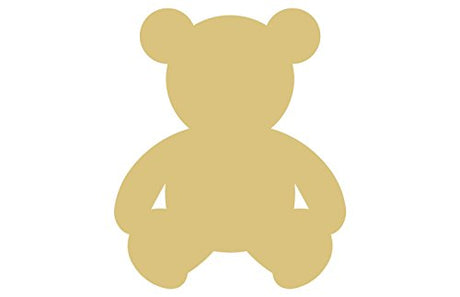 Teddy Bear Cutout Unfinished Wood Nursery Decor Kids Room Kids Party MDF Shaped Canvas Style 1 Diverse Woodworking