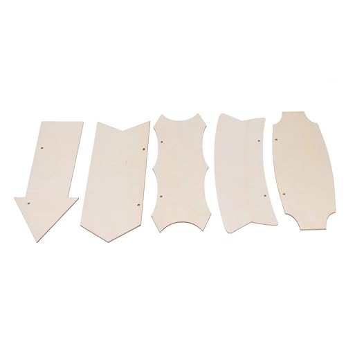 HERCHR Unfinished Wood Ornaments, 10 Pieces Unfinished Wood Sign Unfinished Wood Crafts Wood Blocks for Crafts Unfinished Unfinished Wood Cutting HERCHR