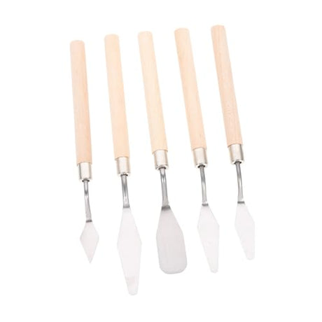 ibasenice 5pcs Art Scraper Metal Spatula Metal Tray Stainless Steel Spatula Metallic Spray Paint Spray Paint for Metal Drawing Scrapers Art Painting ibasenice