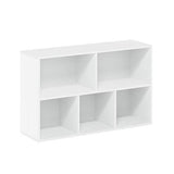 Furinno Luder Bookcase / Book / Storage , 5-Cube, White Furinno