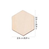 MAGICLULU 100pcs 25MM Unfinished Hexagon Wood Slices Wooden Unpainted Hexagon Blocks Blank Hexagon Wood Cutouts for DIY Crafts Home Decoration MAGICLULU