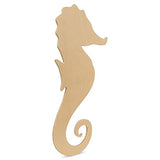 Unfinished Wooden Seahorse Cutout, 16", Pack of 1 Wooden Shapes for Crafts and Summer & Nautical Decor and Crafting, by Woodpeckers Woodpeckers