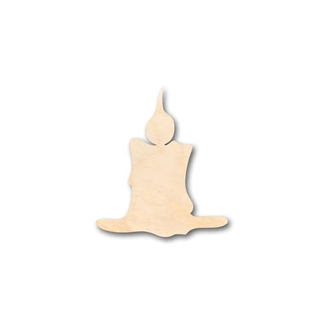 Unfinished Wood Candle Shape - Craft - up to 36" DIY 4" / 1/2" 24 Hour Crafts