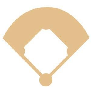 Baseball Field Cutout Unfinished Wood Outfield Diamond Softball MLB Major Little League MDF Shape Canvas Style 1 (12") Diverse Woodworking