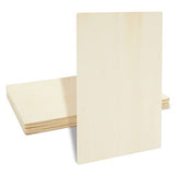 4 Pack Unfinished Rectangular Wood Slices, DIY Rectangle Wooden Boards for Crafts, Painting Signs (15.5 x 9.8 x 0.2 in) Juvale