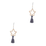 PartyKindom 2pcs Unfinished Wood Stars Baby Room Hanging Ornament Star Ornament Nursery Star Decor Ceiling Decor PartyKindom