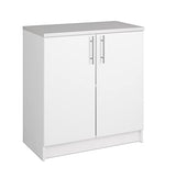 Prepac Elite Functional 4-Piece Garage Cabinets and Storage System Set F, Simplistic Garage Closet Shop Cabinets 16" D x 64" W x 89" H, White, Prepac