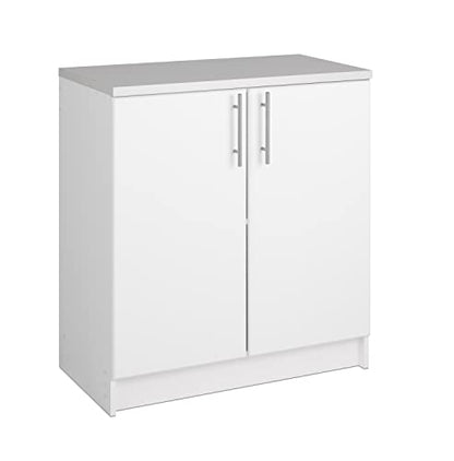 Prepac Elite Functional 4-Piece Garage Cabinets and Storage System Set F, Simplistic Garage Closet Shop Cabinets 16" D x 64" W x 89" H, White,