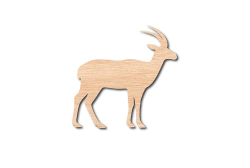 Unfinished Wood for Crafts - Unfinished Wooden Antelope Silhoutte - Craft- Various Size, 1/8 Inch Thickness, 1 Pcs - WoodArtSupply